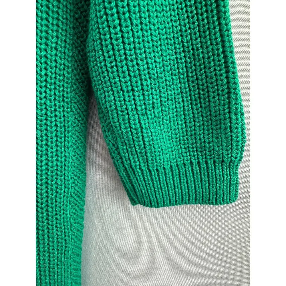 Women’s NY Collection Short Sleeve Sweater Green Size S